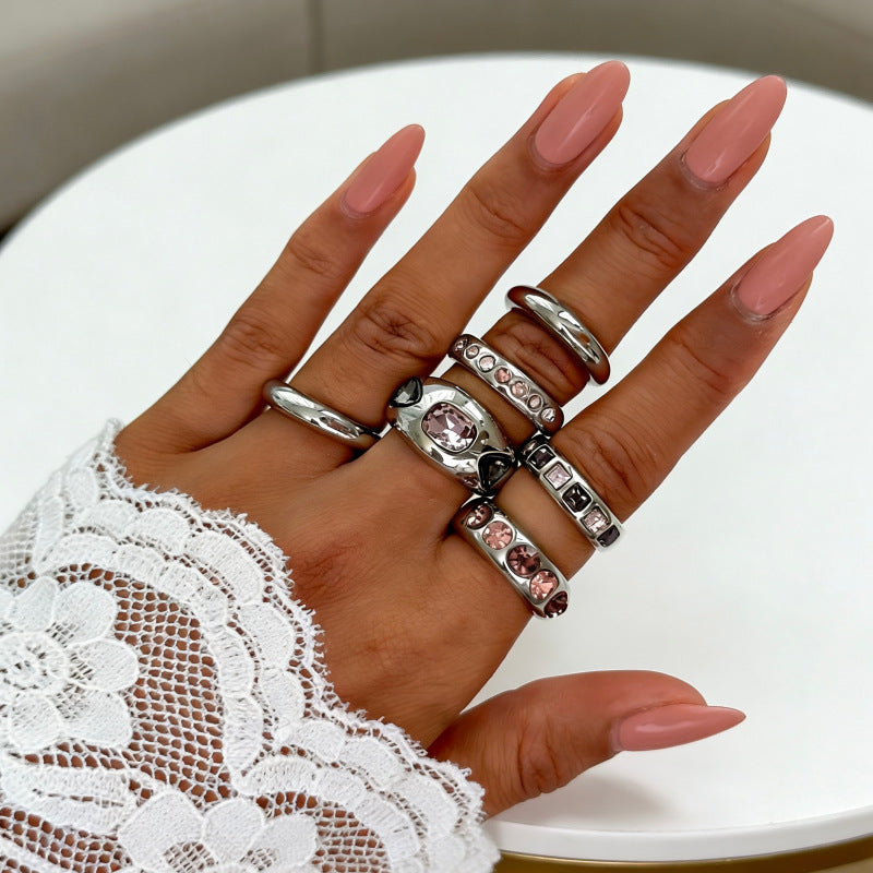 Irregular diamond ring