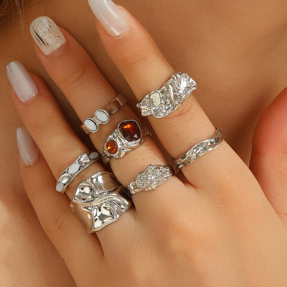 Irregular diamond ring