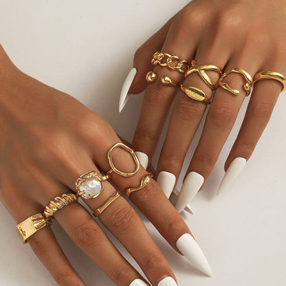 Irregular diamond ring
