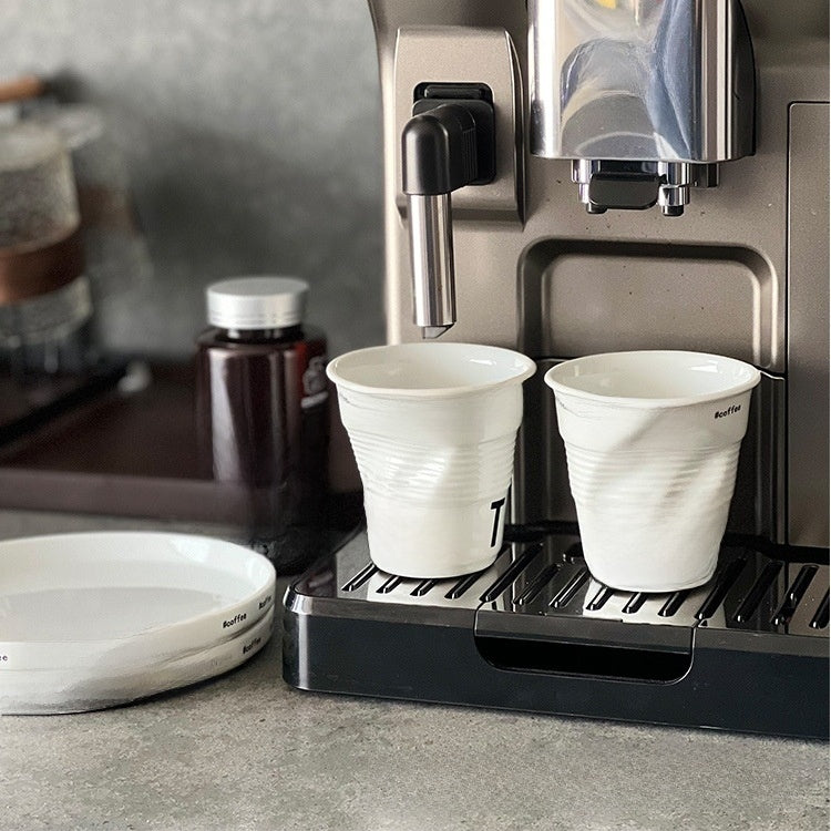Irregular French ceramic mugs