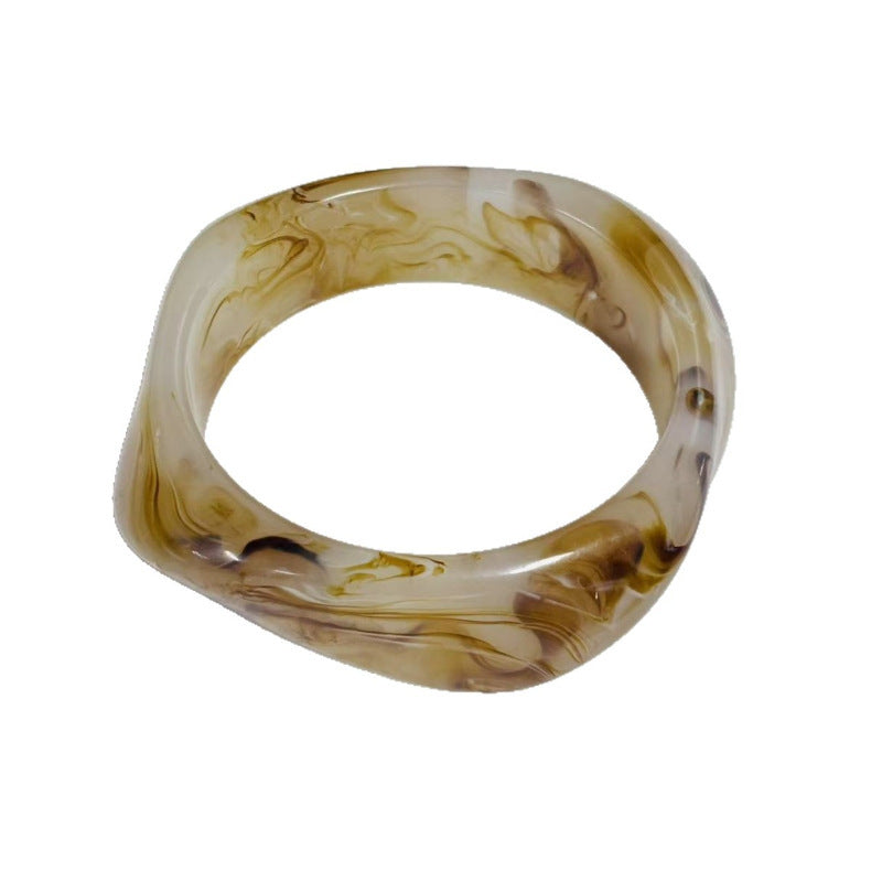 Irregular Geometric Resin Bracelet for Women