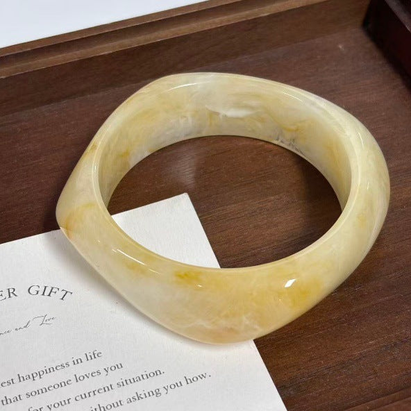 Irregular Geometric Resin Bracelet for Women