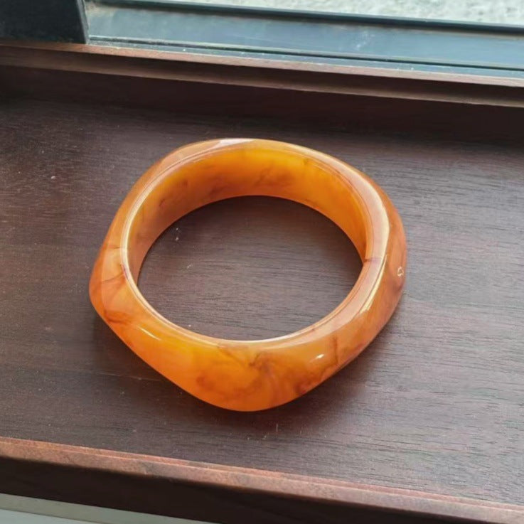 Irregular Geometric Resin Bracelet for Women
