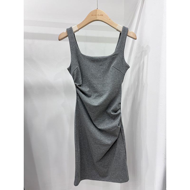 Irregular halter body-hugging dress