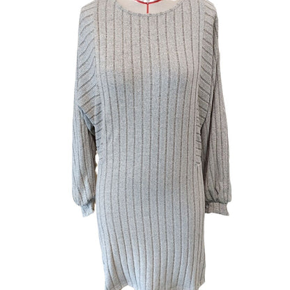 Irregular Hem Ribbed Knit Dress