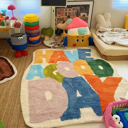 Irregular Imitation Cashmere Floor Mat