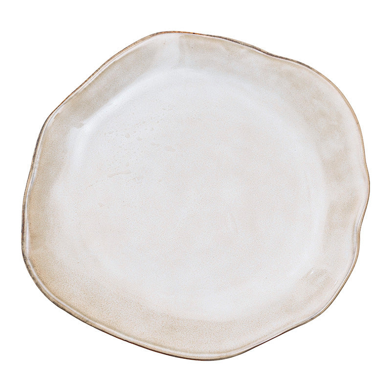 Irregular Kiln Glaze Ceramic Plate