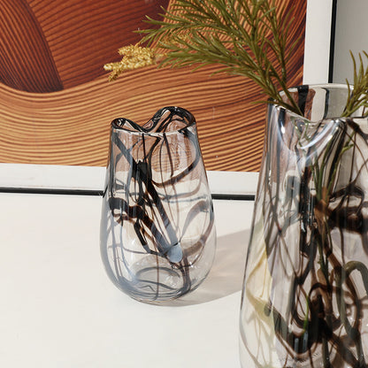 Irregular Lines Glass Vase
