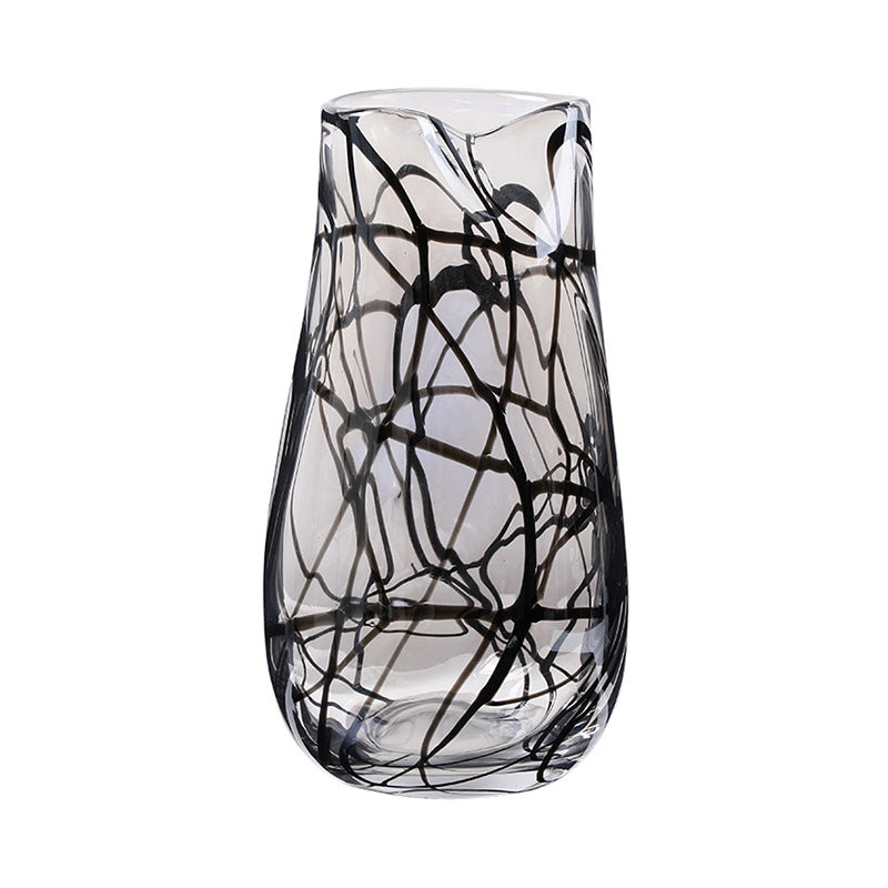 Irregular Lines Glass Vase