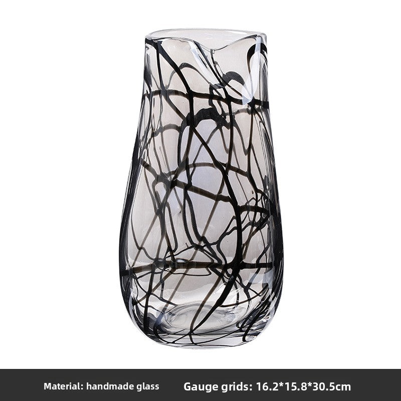 Irregular Lines Glass Vase