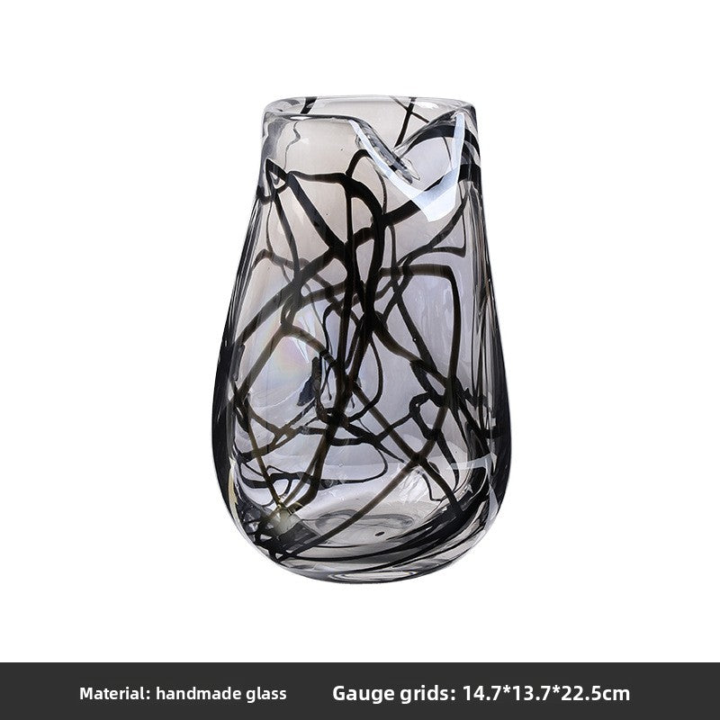 Irregular Lines Glass Vase