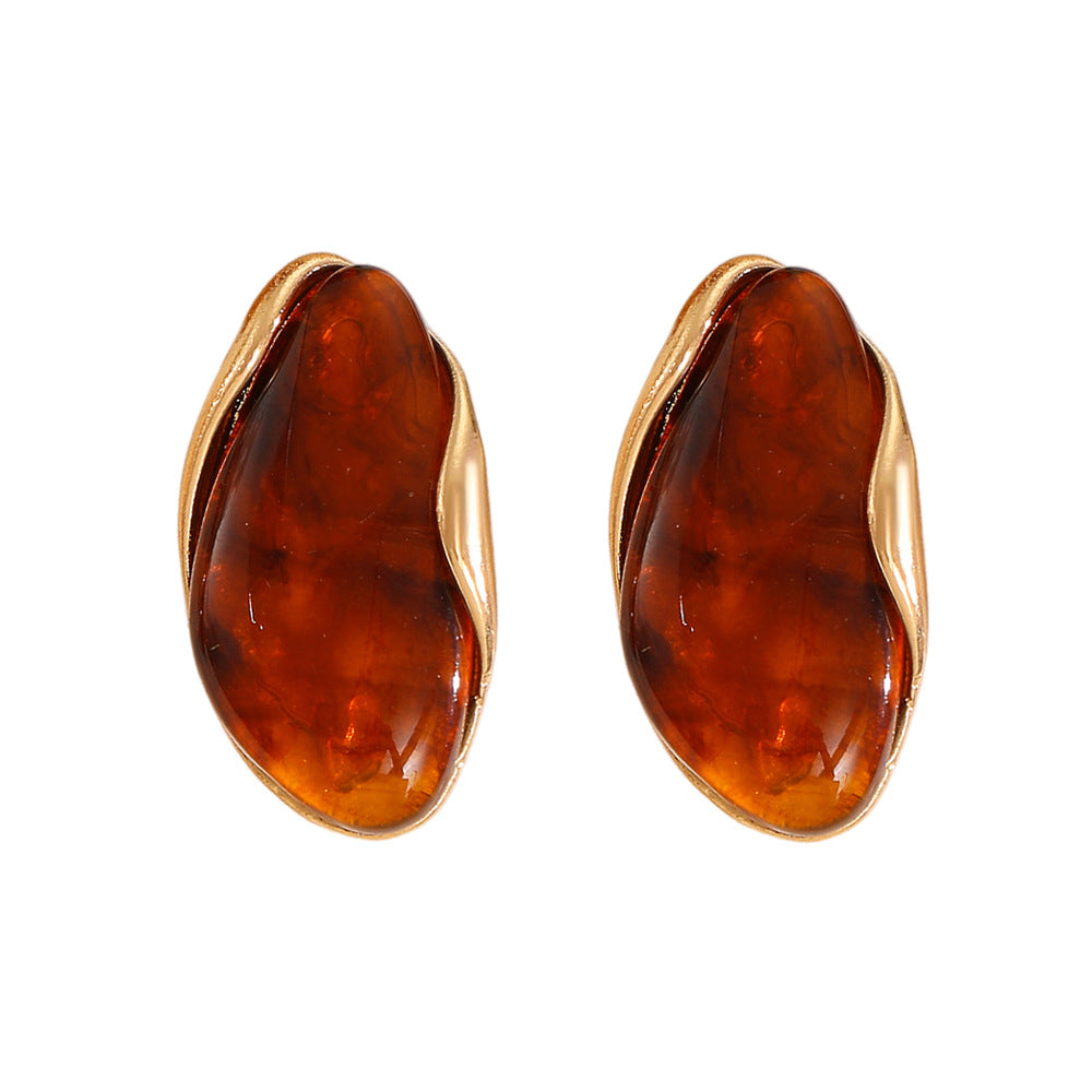 Irregular Resin Earrings and Rings