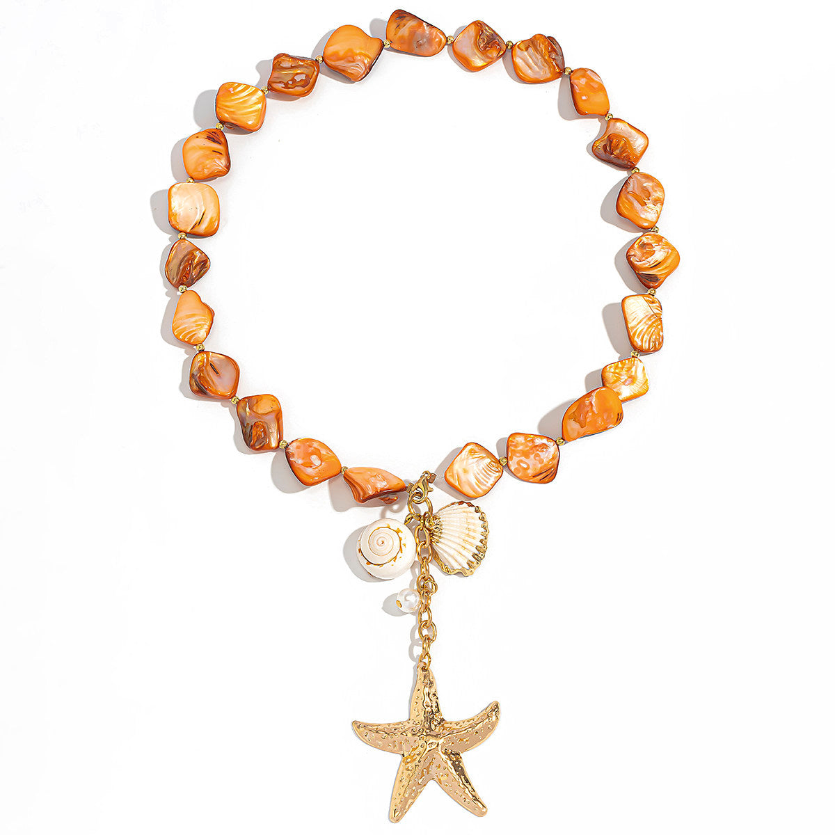 Irregular starfish shell necklace