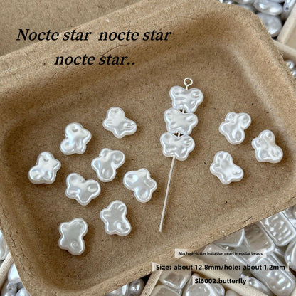 Irregular through-hole imitation pearl