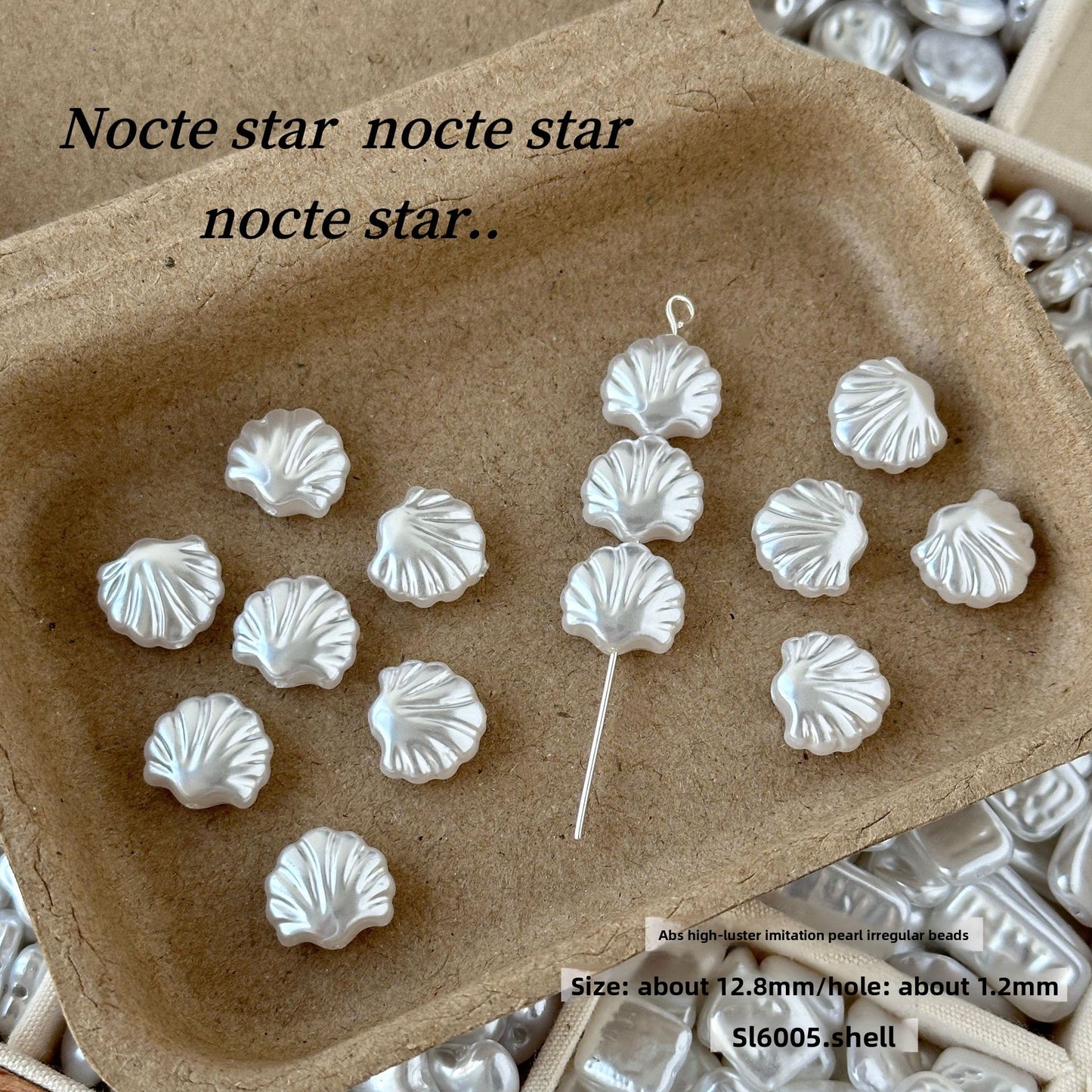 Irregular through-hole imitation pearl
