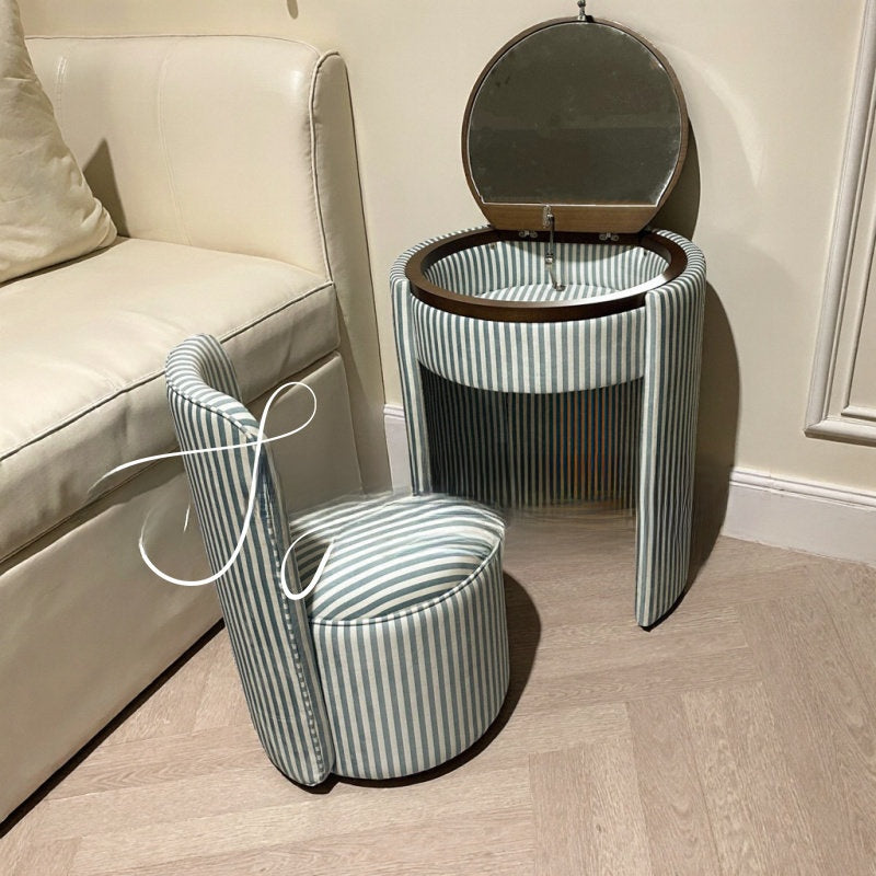 Italian Minimalist Dressing Table with Stool