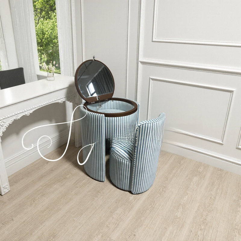 Italian Minimalist Dressing Table with Stool