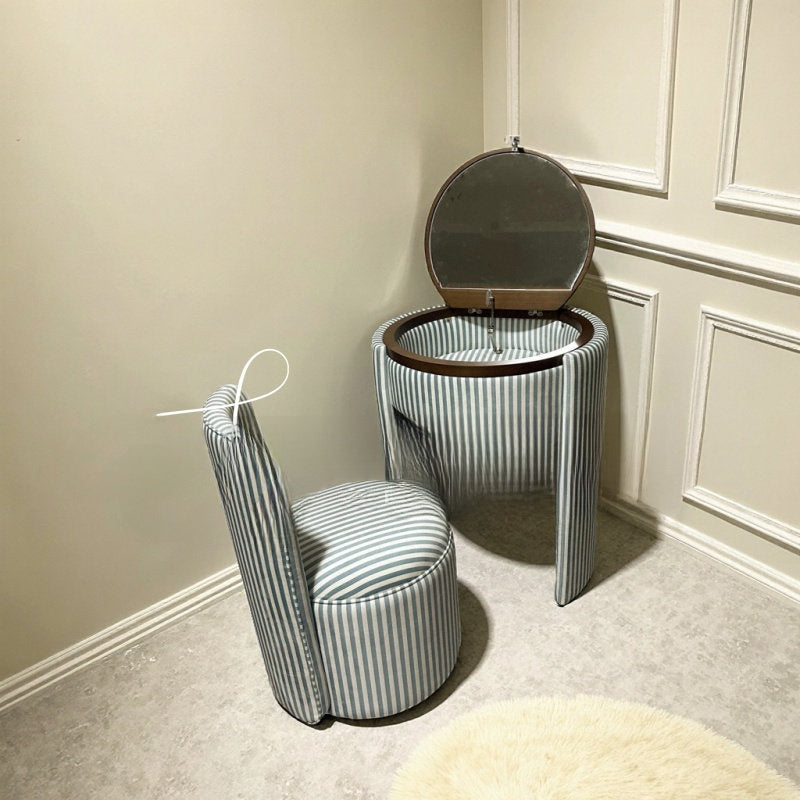 Italian Minimalist Dressing Table with Stool