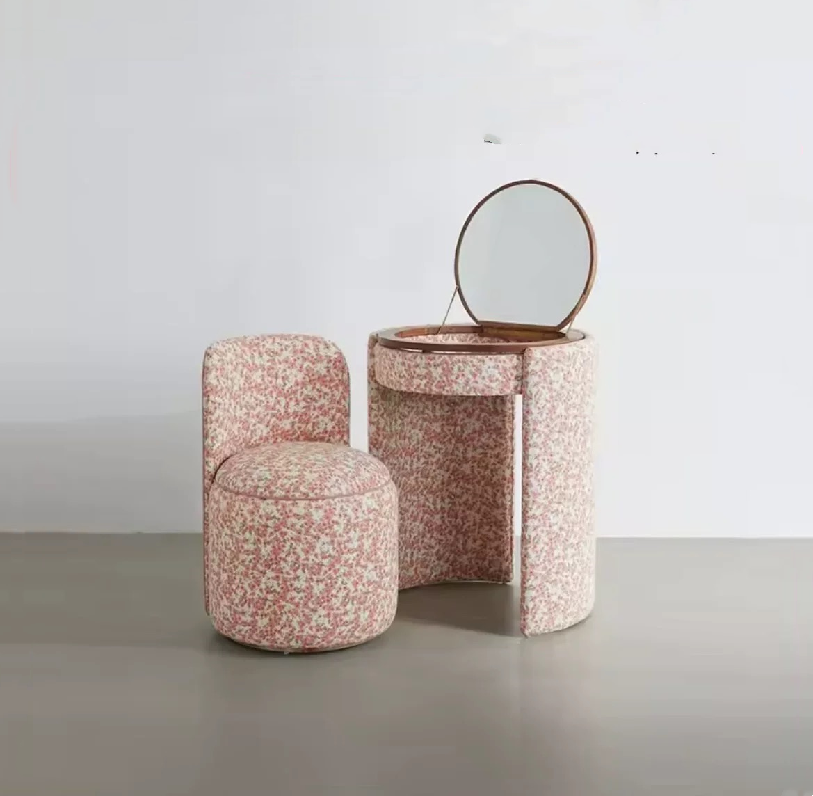 Italian Minimalist Dressing Table with Stool