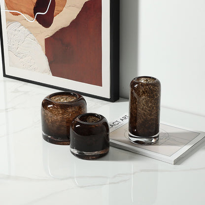 Italian Minimalist Glass Flower Vase