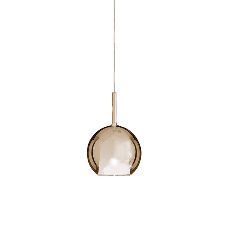 Italian minimalist glass multi-head LED chandelier
