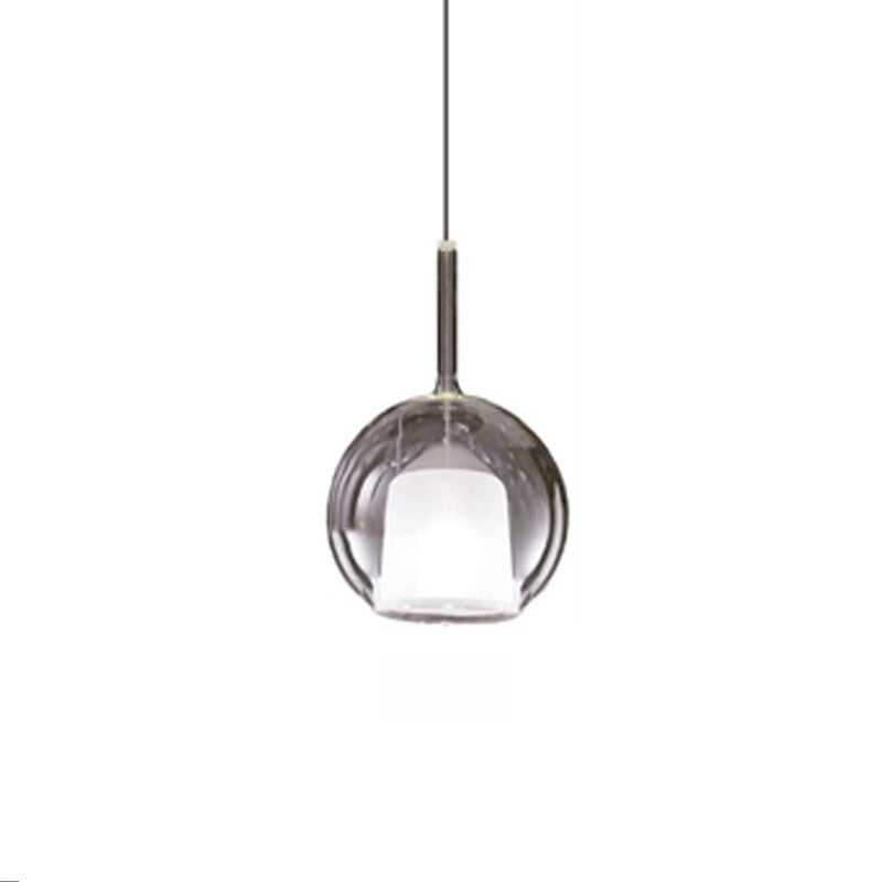 Italian minimalist glass multi-head LED chandelier