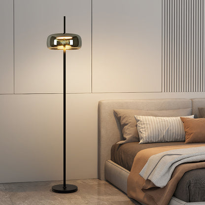 Italian Modern Floor Lamp with Glass Shade