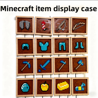 Item display box with magnetic decorative pieces