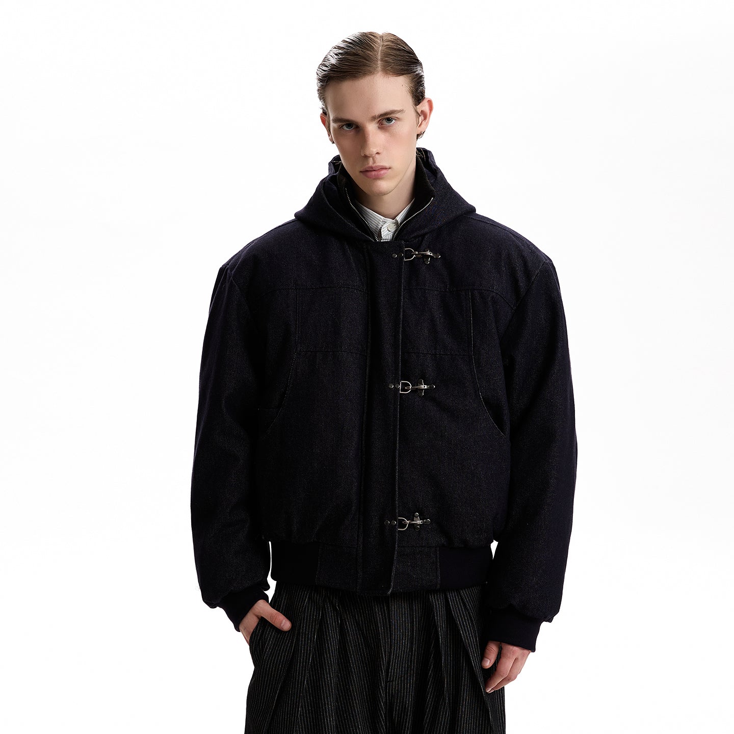 Jacket and cotton-padded coat