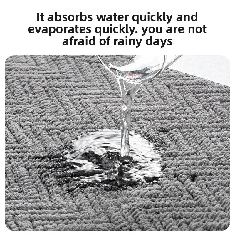 Jacquard Absorbent Non-Slip Floor Mat