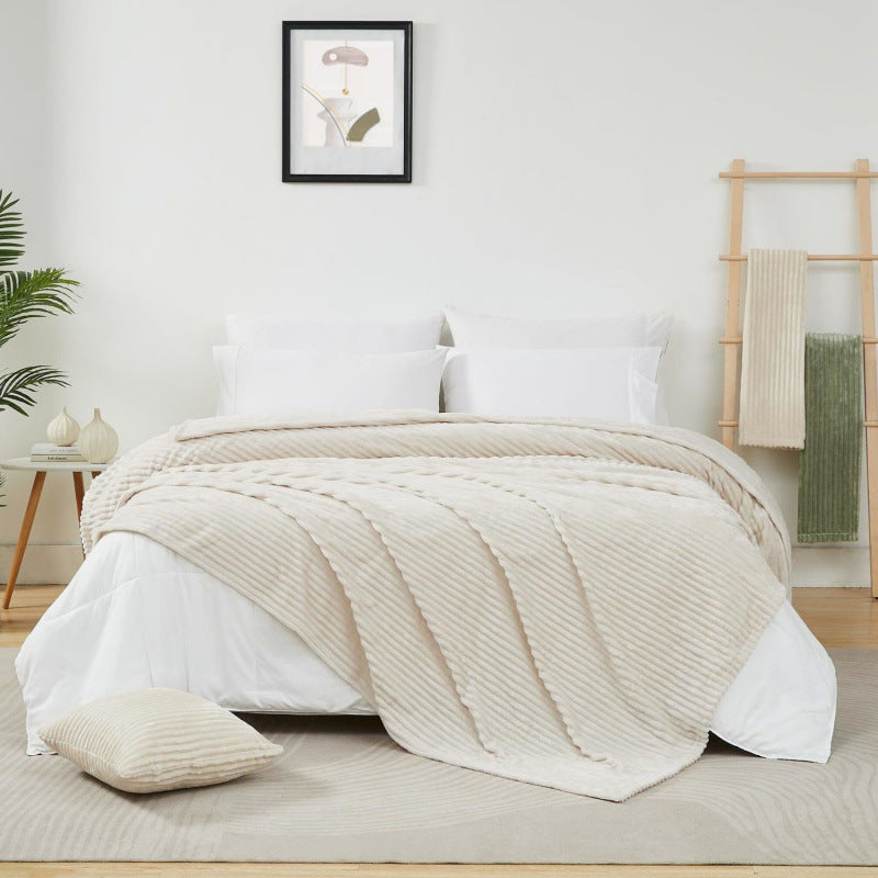 Jacquard-decorated bed blanket