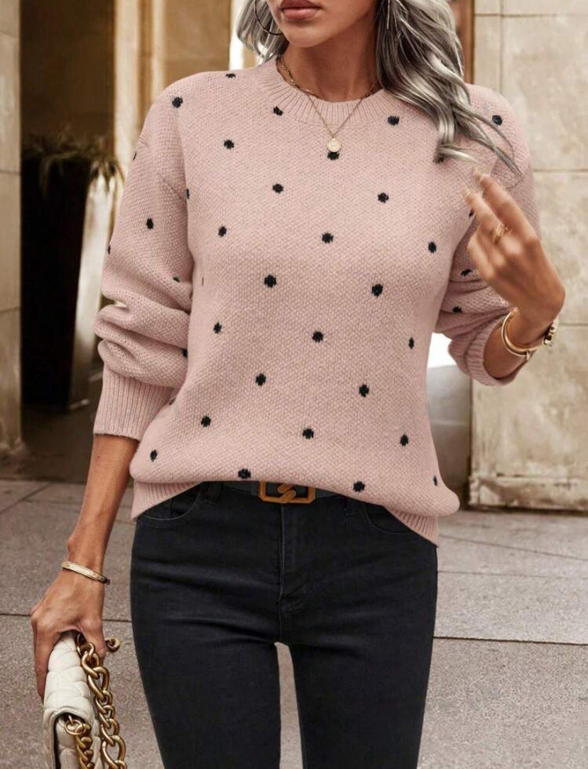 Jacquard Knit Pullover Top