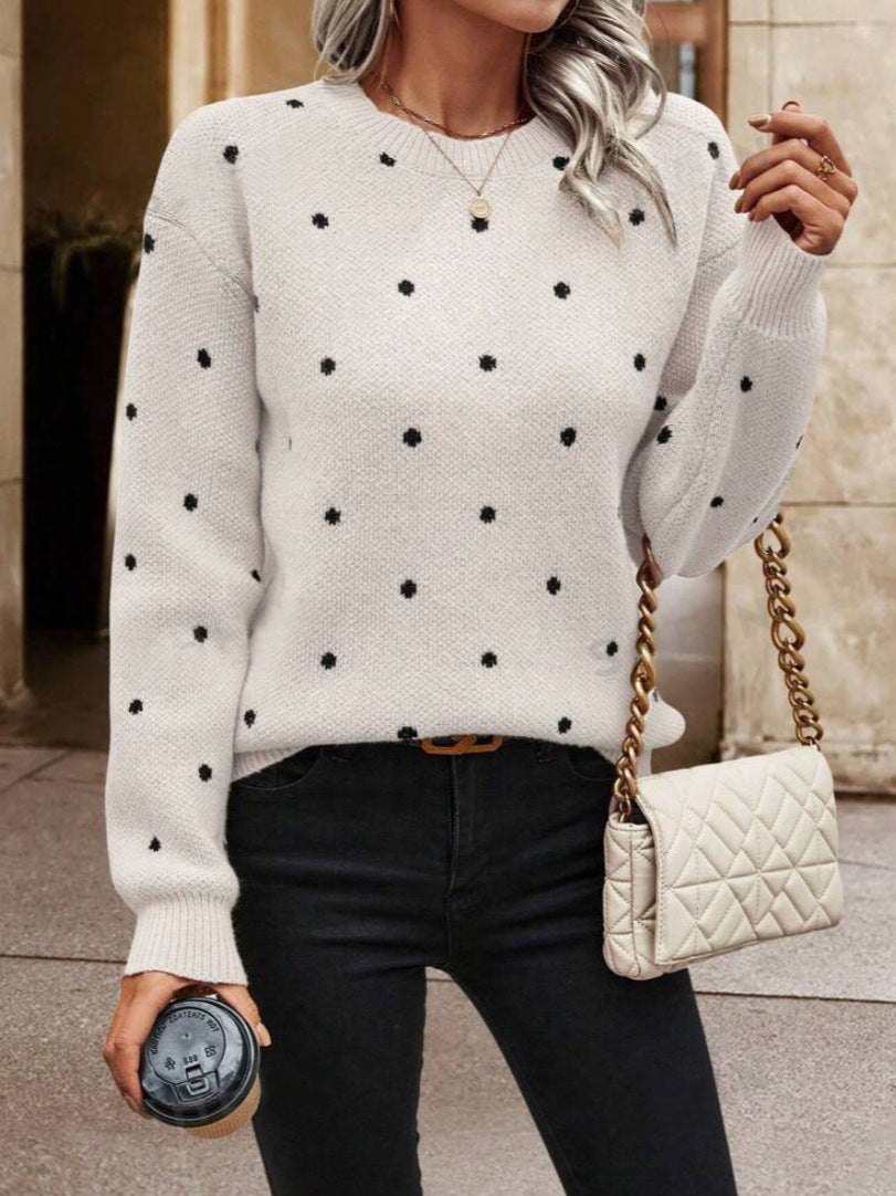 Jacquard Knit Pullover Top