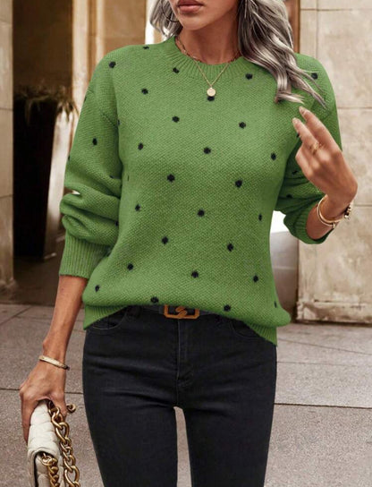 Jacquard Knit Pullover Top