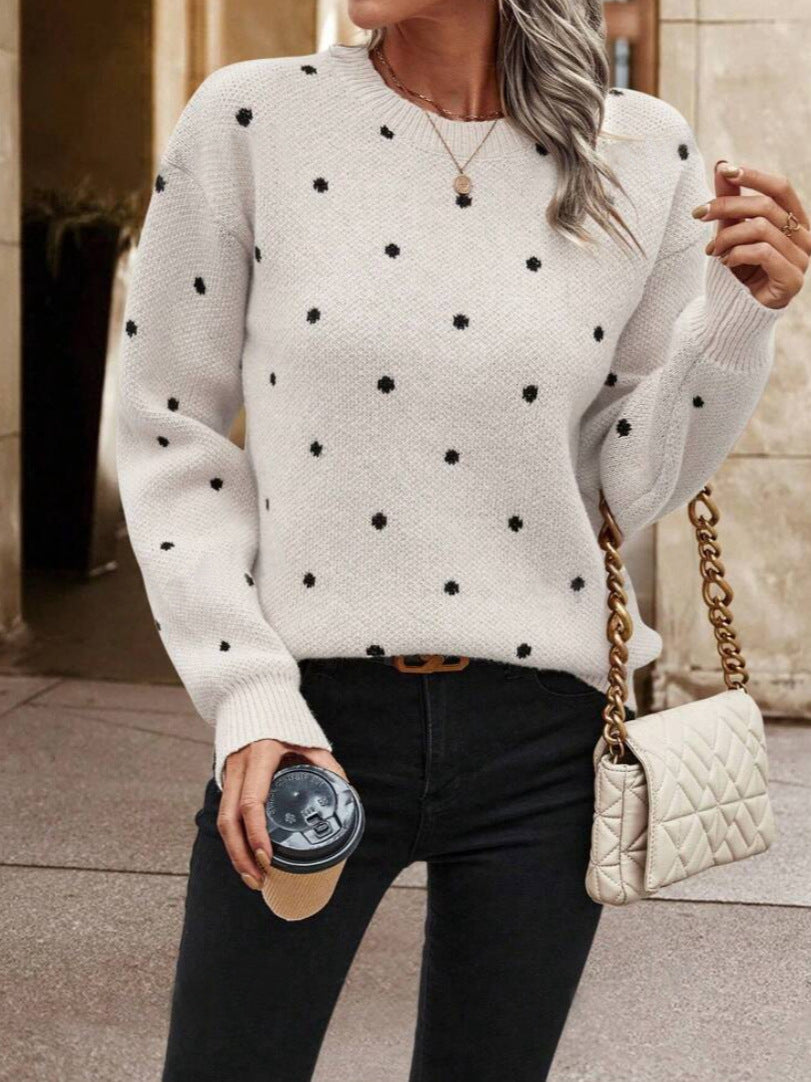 Jacquard Knit Pullover Top