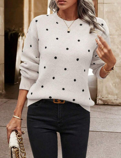 Jacquard Knit Pullover Top