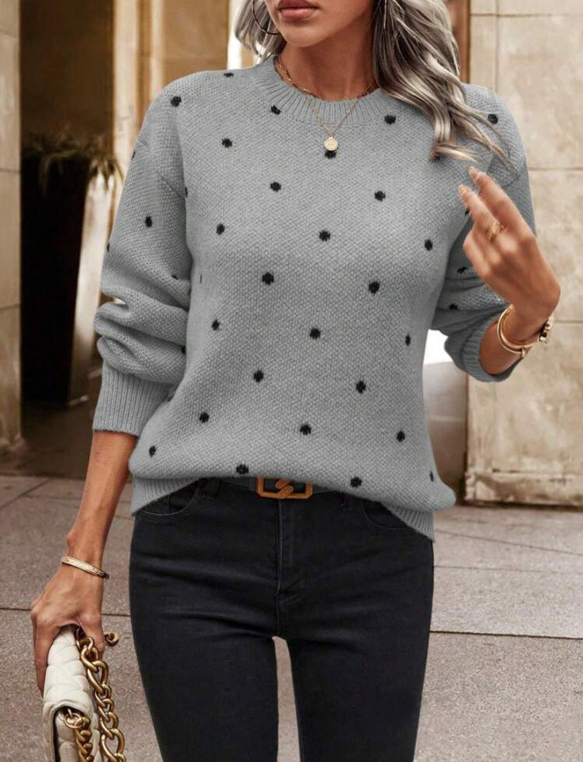Jacquard Knit Pullover Top