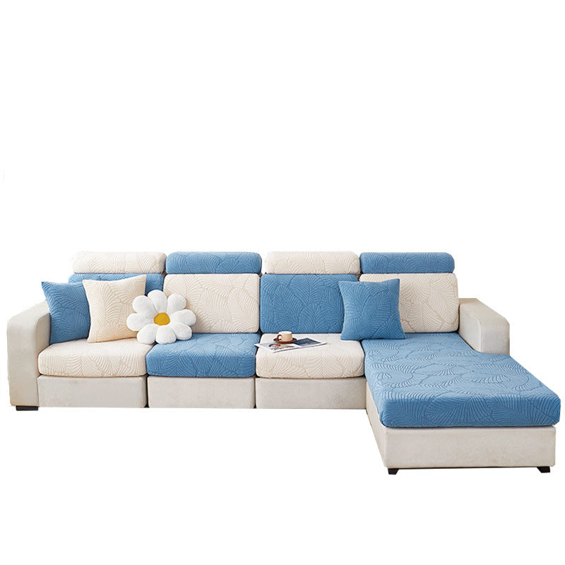 Jacquard Velvet Elastic Sofa Cover Set with Anti-Slip Protection