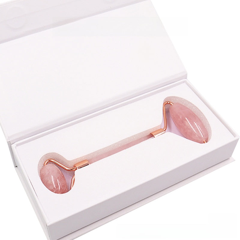 Jade Facial Massager Scraping Board Rose Quartz Roller
