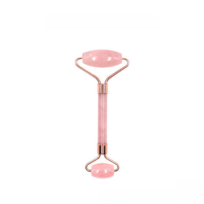 Jade Facial Massager Scraping Board Rose Quartz Roller