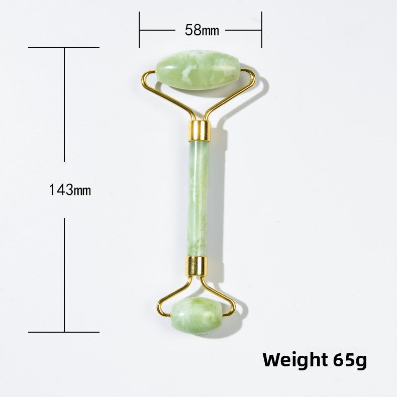 Jade Facial Roller and Gua Sha Massage Set
