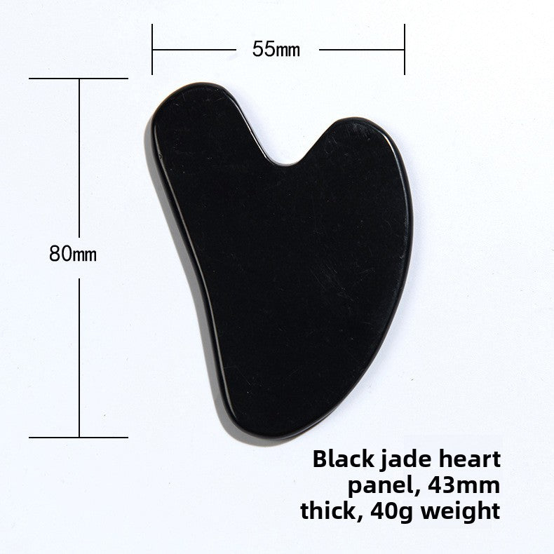 Jade Facial Roller and Gua Sha Massage Set