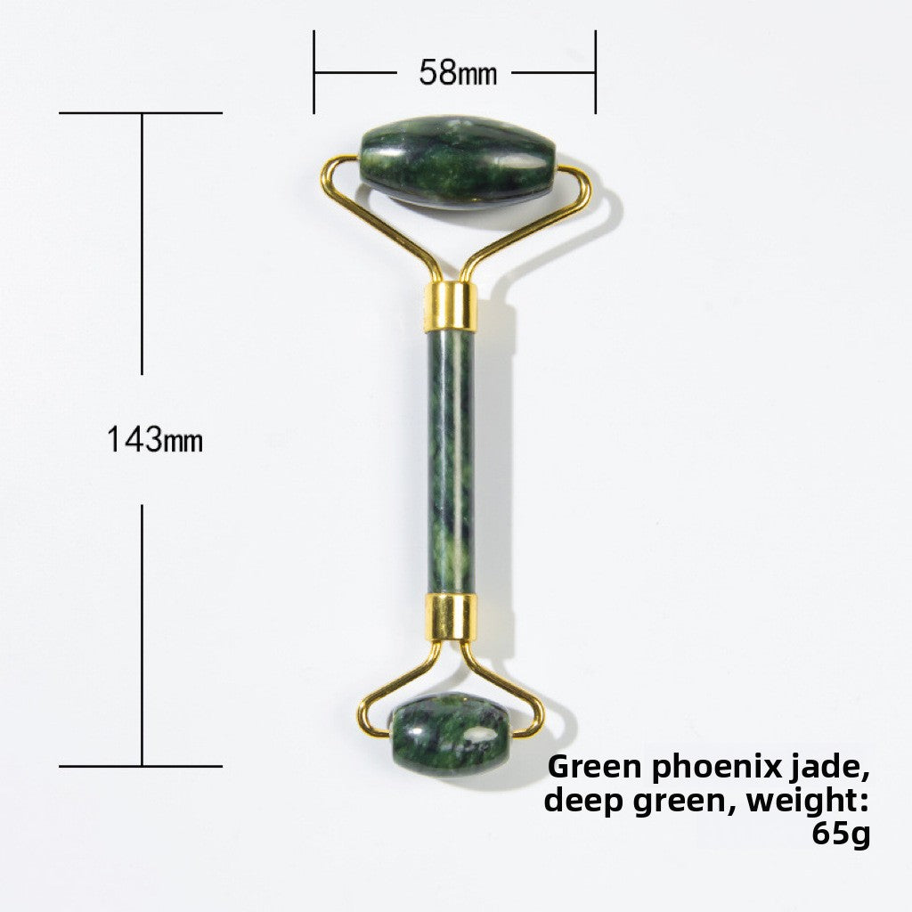 Jade Facial Roller and Gua Sha Massage Set