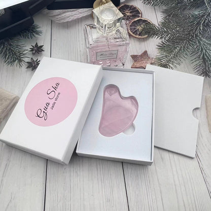 Jade scraping board, natural pink crystal
