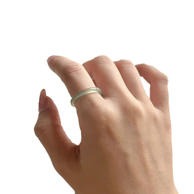 Jade stone ring