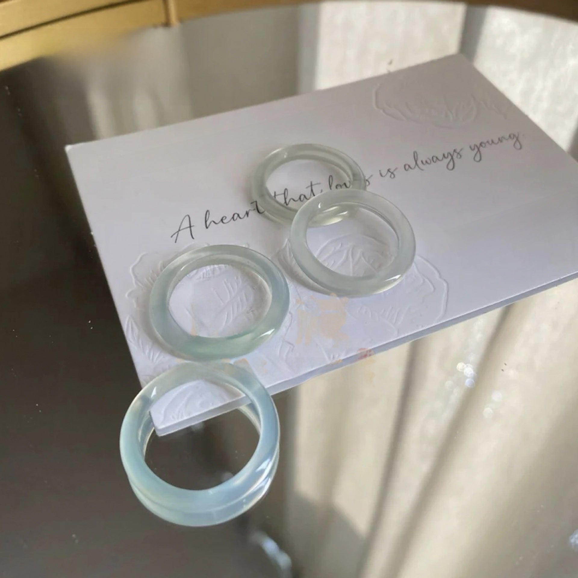Jade stone ring