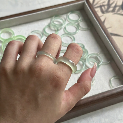 Jade stone ring