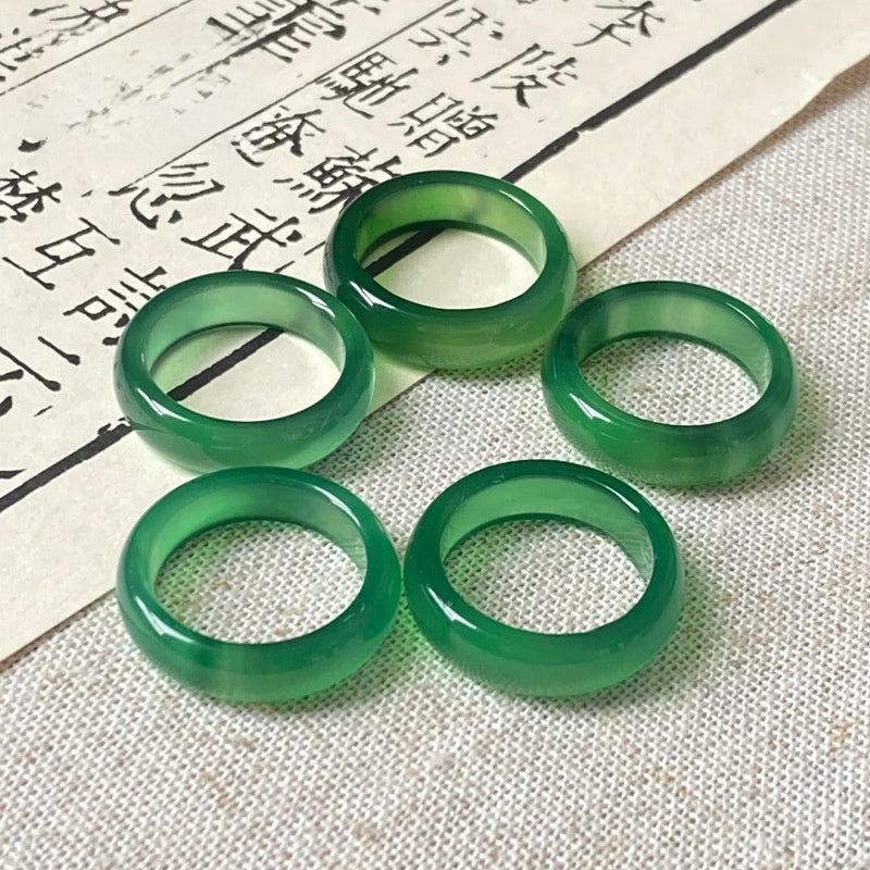 Jade stone ring