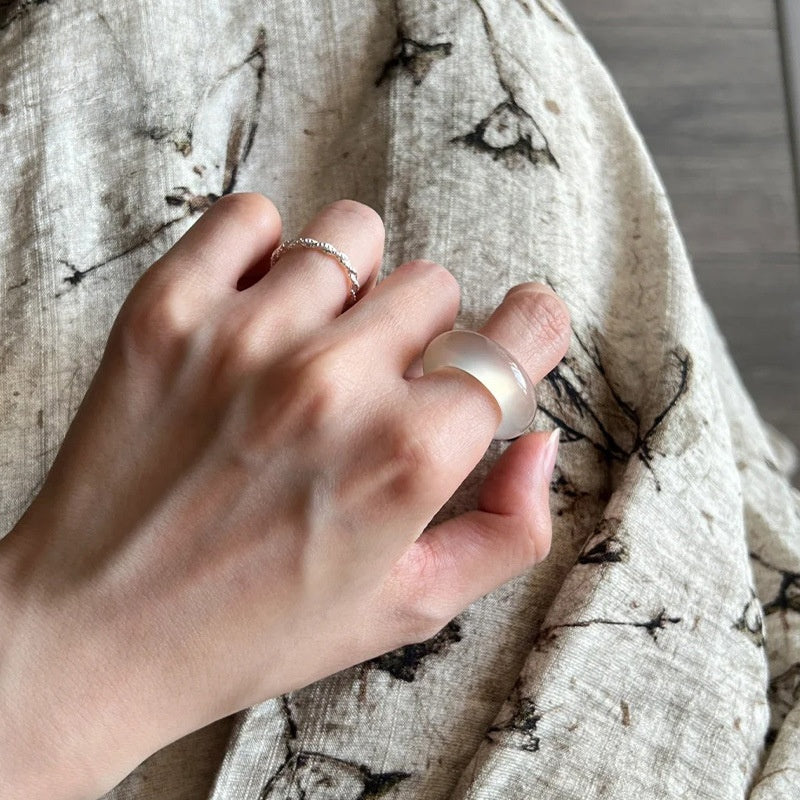 Jade stone ring