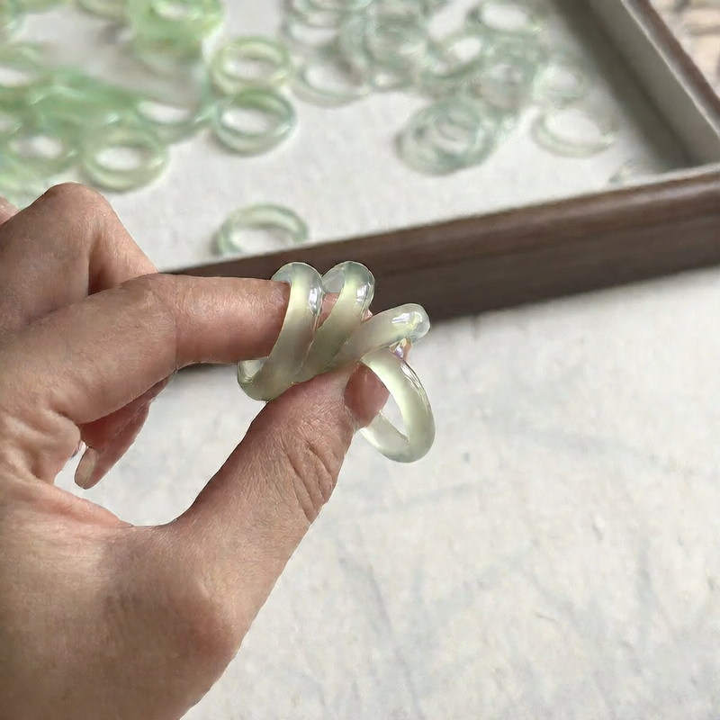 Jade stone ring